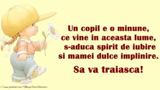 Astazi, la botezul tau - Felicitare muzicala cu felicitari pentru botez смотреть онлайн