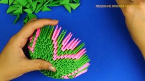 Как сделать восхитительную вазу из бумаги. [Модульное оригами]