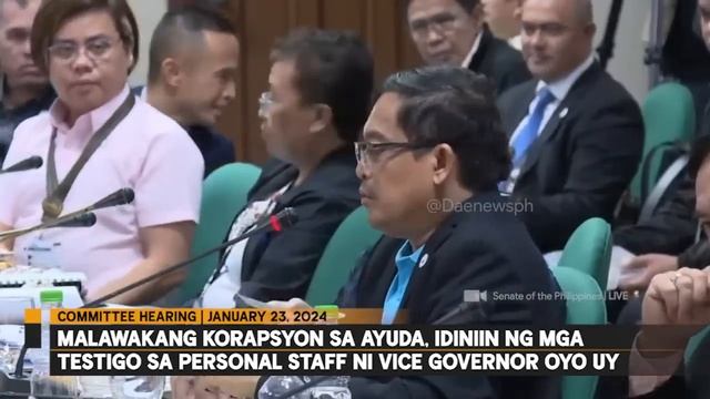 Malawakang Korapsyon sa Ayuda, idiniin ng mga Testigo kay Vice Governor Oyo Uy! смотреть онлайн
