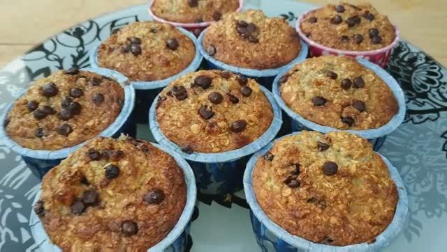 овсяные кексы с шоколадом и бананом