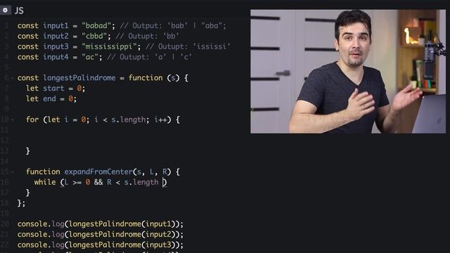 Как найти подстроку Палиндром? Задача с фронтенд собеседования | LeetСode | JavaScript смотреть онлайн
