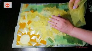 1. Картина из ткани .Пицца .Лоскутное шитье. Пэчворк для начинающих. Рисую лоскутами .Мастер класс.