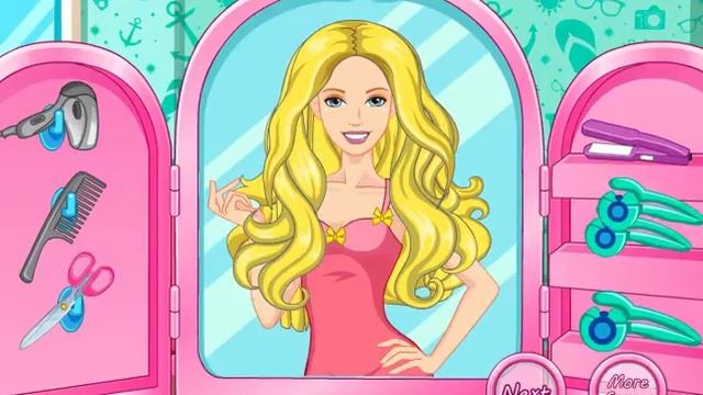 Barbie Golden Haircuts (Золотая прическа Барби) - прохождение игры смотреть онлайн