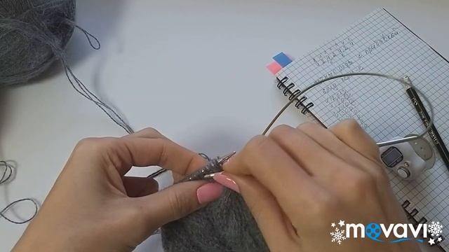 МК Варежки с узором. Палец с индийским клином. смотреть онлайн