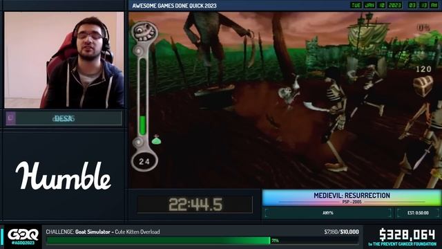 MediEvil: Resurrection by desa in 37:49 - Awesome Games Done Quick 2023 смотреть онлайн