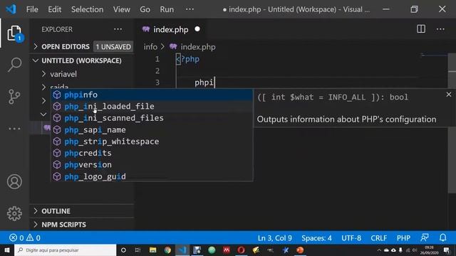 PHP Aula 06 - Usando o phpinfo смотреть онлайн