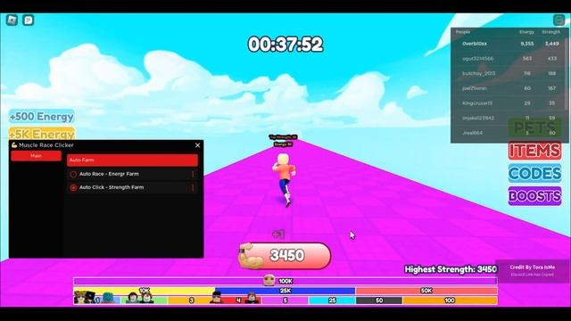 ??MUSCLE RACE CLICKER SCRIPT • Auto Race - energy  farm • Auto Click - strength farm [ROBLOX 2022] смотреть онлайн