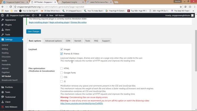Wp Rocket Wordpress plugin setting for website speed up In Hindi смотреть онлайн