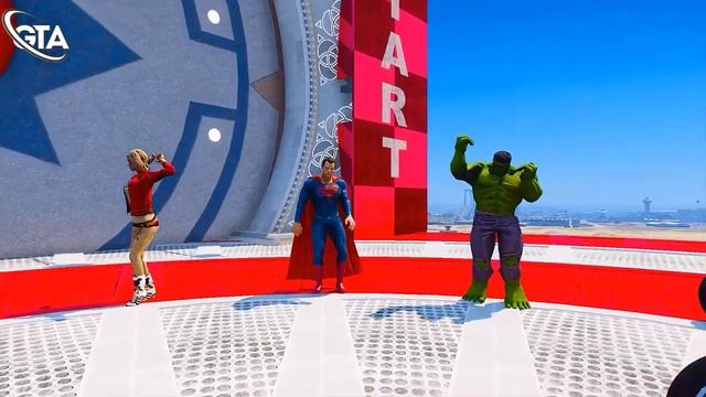 GTA V Epic New Stunt Race For Car Racing Challenge by Trevor and Shark смотреть онлайн