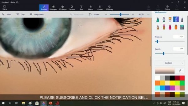 Paint 3D - How to Paint a Realistic Eye | Digital Painting