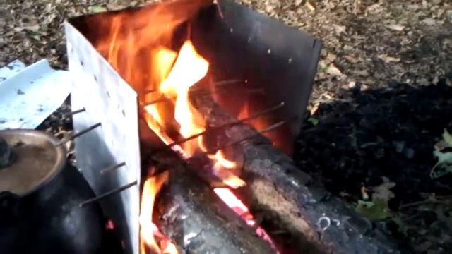 Походная печка-трёхстенка. смотреть онлайн