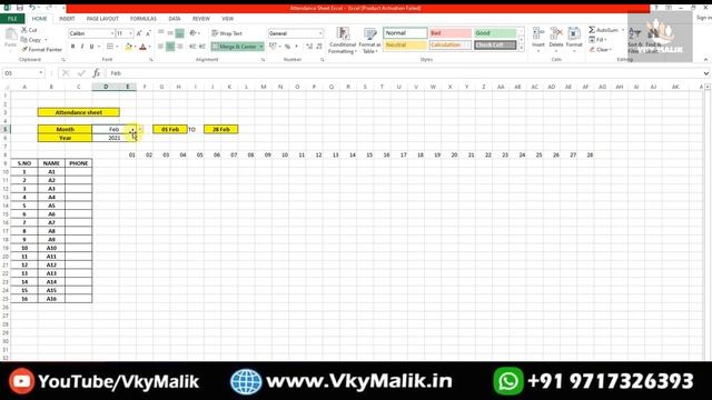 Create Attendance Sheet in Excel 2022 | Advanced Attendance Sheet 2022 | Excel Tips and Tricks 2022 смотреть онлайн