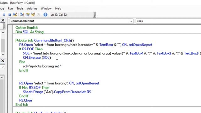 Input dan Edit Data VBA Excel dan Database Mysql смотреть онлайн