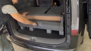 Hyundai Staria - Перемещение дивана максимально вперёд и увеличение угла наклона спинки