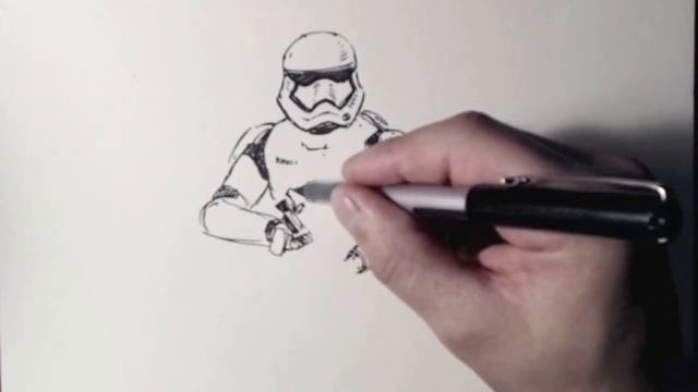 Inktober Art Process: Star Wars Stormtrooper Sketch смотреть онлайн