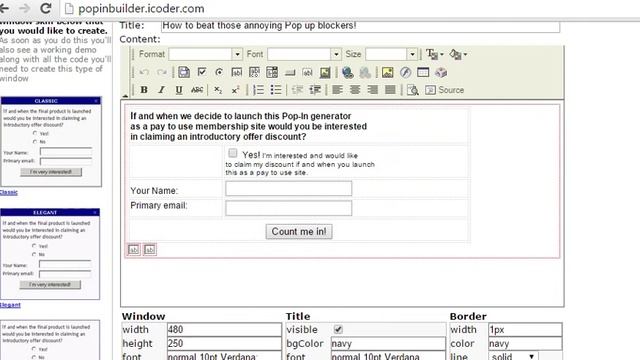 Как бесплатно создать всплывающее окно на сайте Exit трафик смотреть онлайн