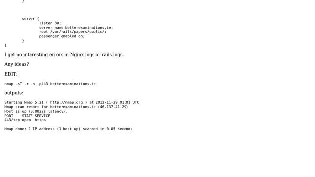 NGINX Refusing Connection on SSL смотреть онлайн