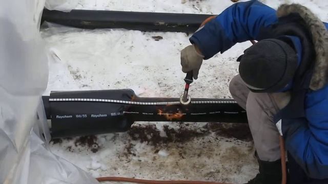 Монтаж ремонтной манжеты на кабель 220кВ АПвП2г смотреть онлайн