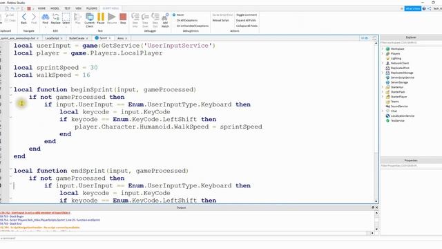 How to Make a Roblox First Person Shooter 7 (Sprint, Arms) - Roblox Studio Tutorial смотреть онлайн