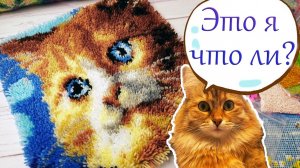 Подушка в технике ковровой вышивки. Набор с Алиэкспресс.