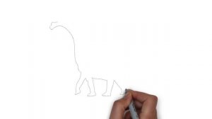 КАК РИСОВАТЬ ДИНОЗАВРА БРАХИОЗАВРА