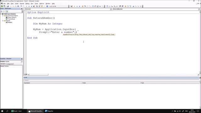 Excel VBA Online Course - 5.4.2 Setting the Return Type смотреть онлайн