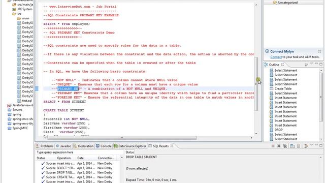 SQL PRIMARY KEY CONSTRAINT смотреть онлайн