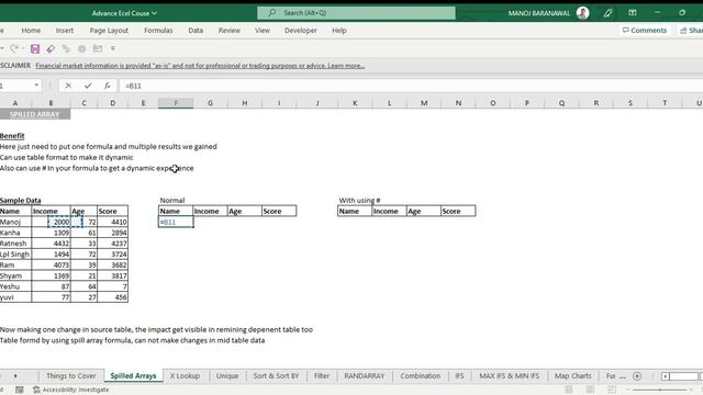 New Changes in Excel 2019 & 365) (Spill Array Formula) смотреть онлайн