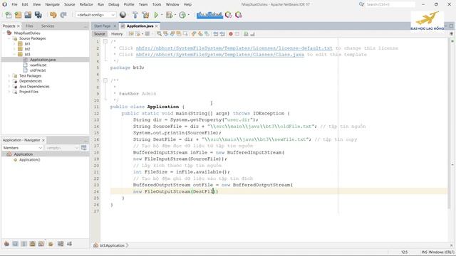 Java IO - Nhập xuất file - Copy file BufferedInput/BufferedOutputStream FileInput/FileOutputStream смотреть онлайн