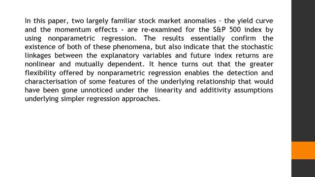 Yield Curve and Momentum Effects in Monthly U S Equity Returns Some Nonparametric Evidence AJEER 4 смотреть онлайн