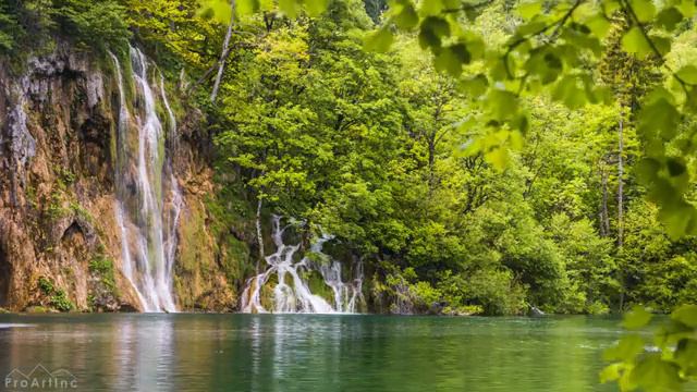 4K Astonishing Waterfalls - Relax & Concentrate - 3 HRS Falling Water Sounds with Ambient Music - # смотреть онлайн