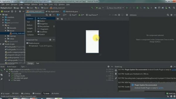 design editor is unavailbale until after a successful project sync | android studio