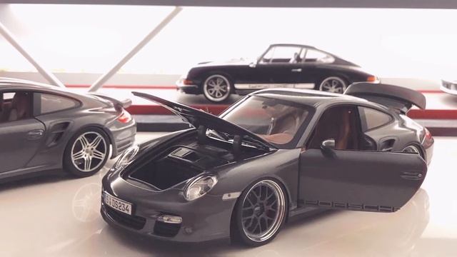 Porsche 997 Turbo rollin on 20s -Base Norev 1:18-Meteograu смотреть онлайн