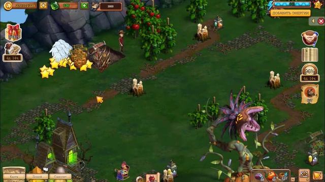 Клондайк / Хэллоуин / Временная локация Голодный Сад / Полная расчистка и подарки / Klondike game смотреть онлайн