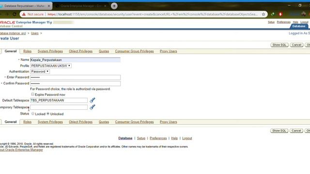 Tutorial Pembuatan Profile dan User Pada Oracle Enterprise Manager смотреть онлайн