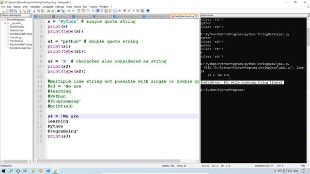 17. Python Data Types - Strings Part1 | Python Tutorial For Beginners | Python @KrishnaSakinala смотреть онлайн