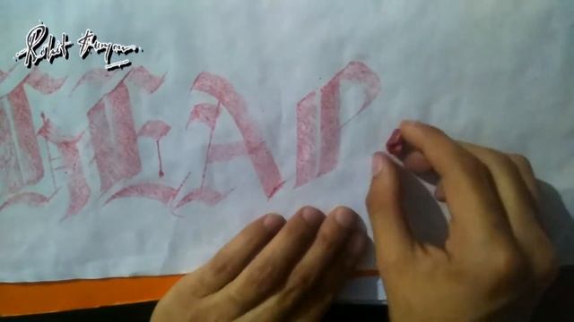How to write with crayons || "HEART" || GOTHIC FONTS смотреть онлайн