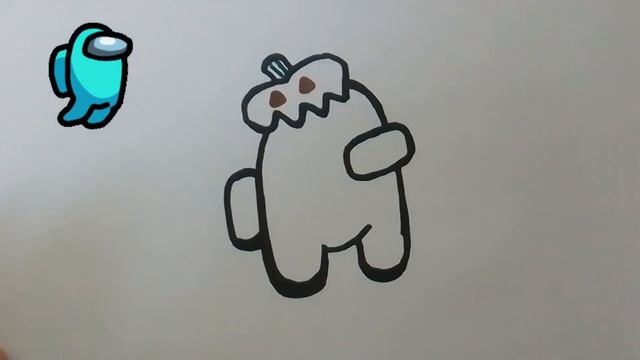 How to draw among us with hat Pumpkin. Como dibujar among us sombrero. Как рисовать амонг ас в шапк смотреть онлайн