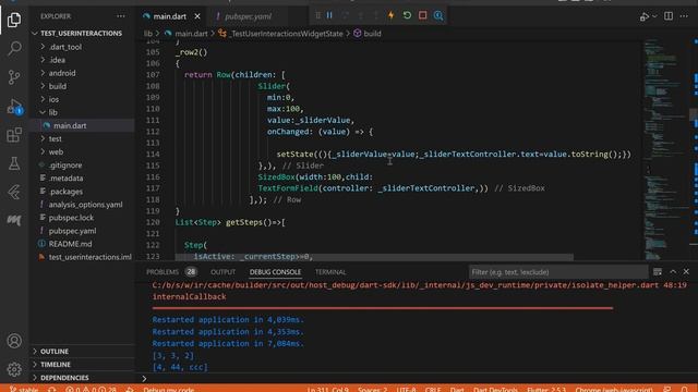 flutter : user interactions - slider, switch, data picker, date picker, and toggle button смотреть онлайн