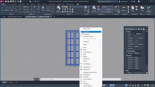 Dynamic Window Elevation - AutoCAD смотреть онлайн