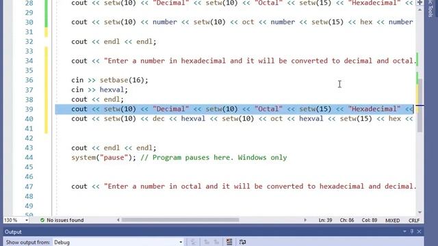 The Oct Hex and Dec Manipulators in C++ смотреть онлайн