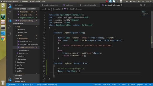 Laravel E-commerce Project #21 User registration смотреть онлайн