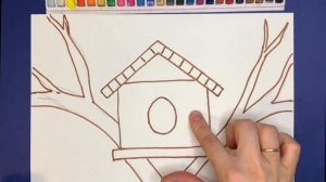Как нарисовать Скворечник|Рисование для детей
