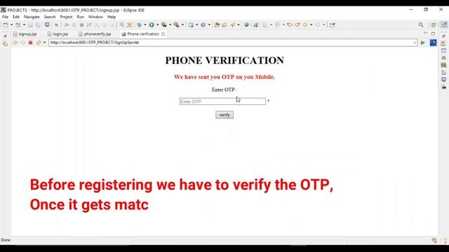 A Simple Java Web-Based Project | Registration Form With OTP System | JSP & Project Project | MySQL смотреть онлайн