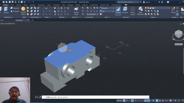 Double Bearing Assembly Using AutoCAD 2021 3D In Hindi. смотреть онлайн