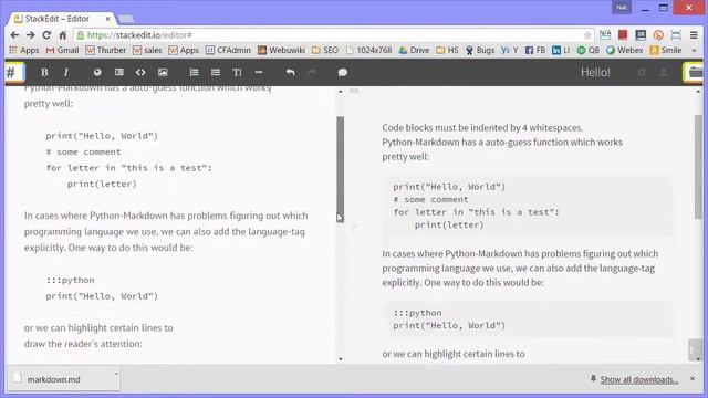 Markdown to HTML with Python Syntax Highlighting смотреть онлайн