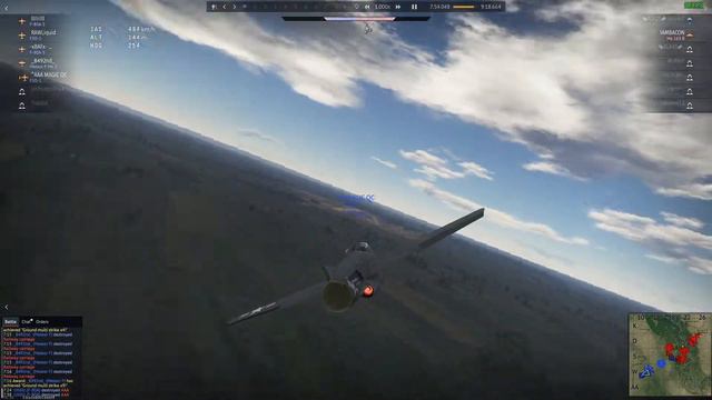 War Thunder - Belly landing a half of a F3D-1 смотреть онлайн