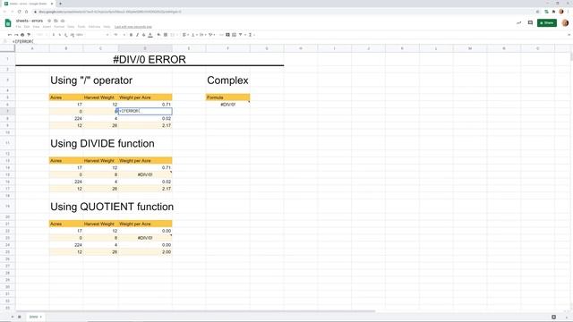 Google Sheets - The #DIV/0! Error and How to Fix It смотреть онлайн