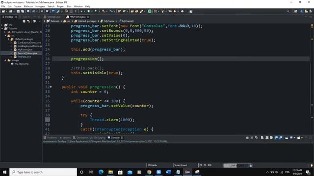 Java GUI Tutorial #24 - How To Create a ProgressBar In Java GUI Using JProgressBar Class смотреть онлайн