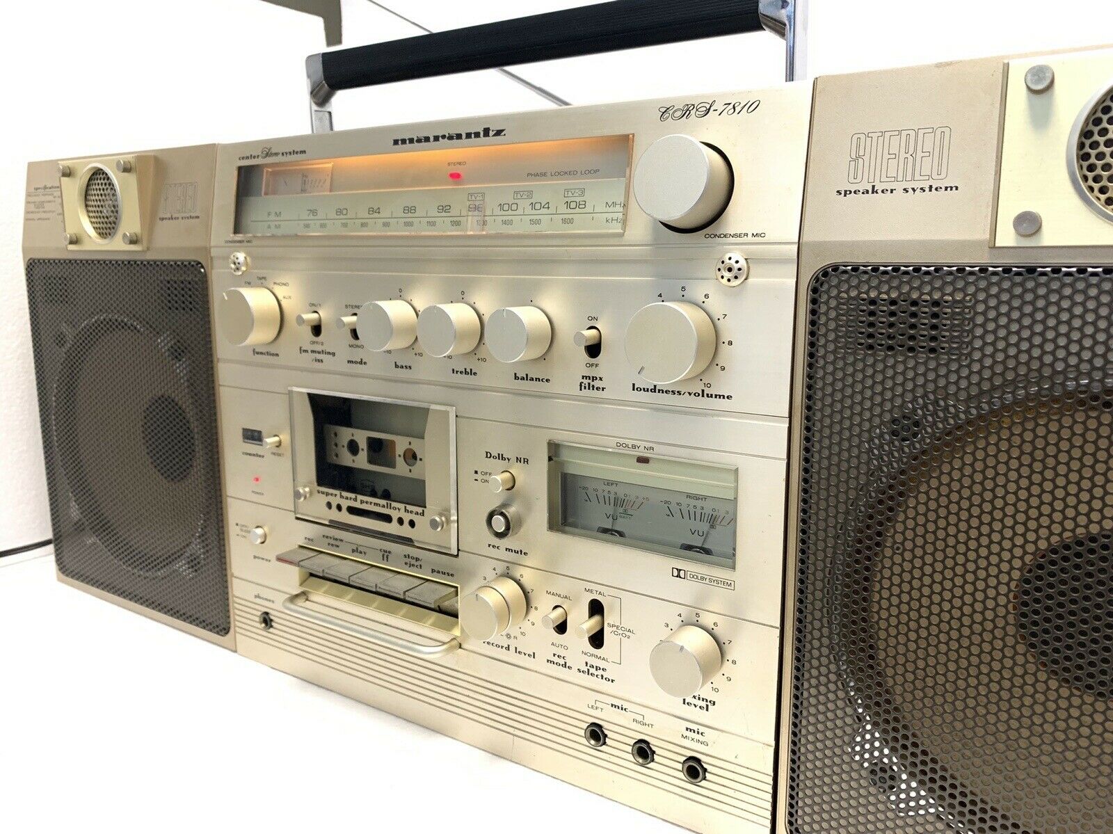 Marantz Crs 7810 Boombox Stereo Radio Cassette Vintage.
